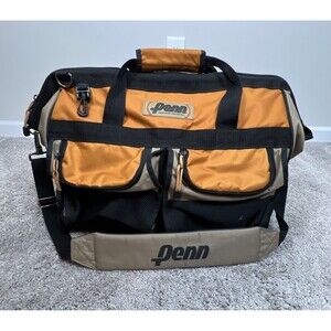 Penn USA League Tennis  Black Orange Weekender Sports Gym Duffel Duffle Bag VTG